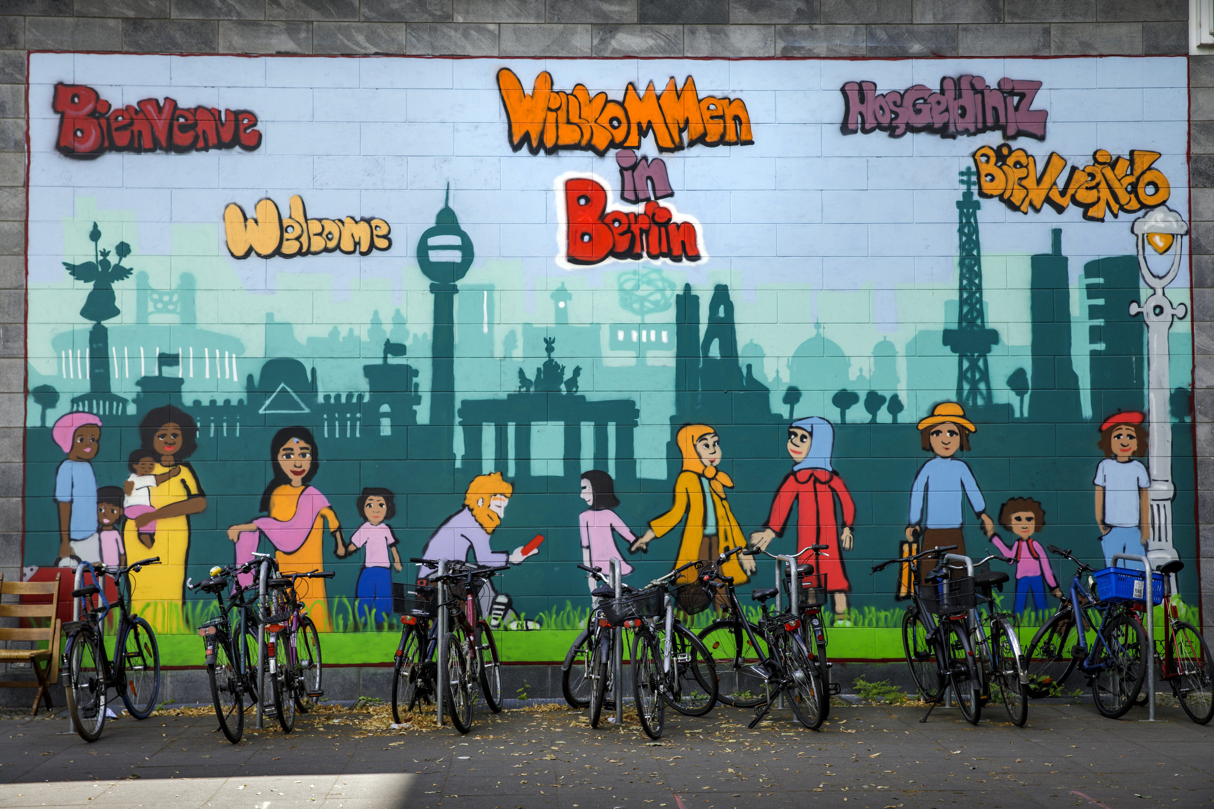 Graffiti Willkommen in Berlin