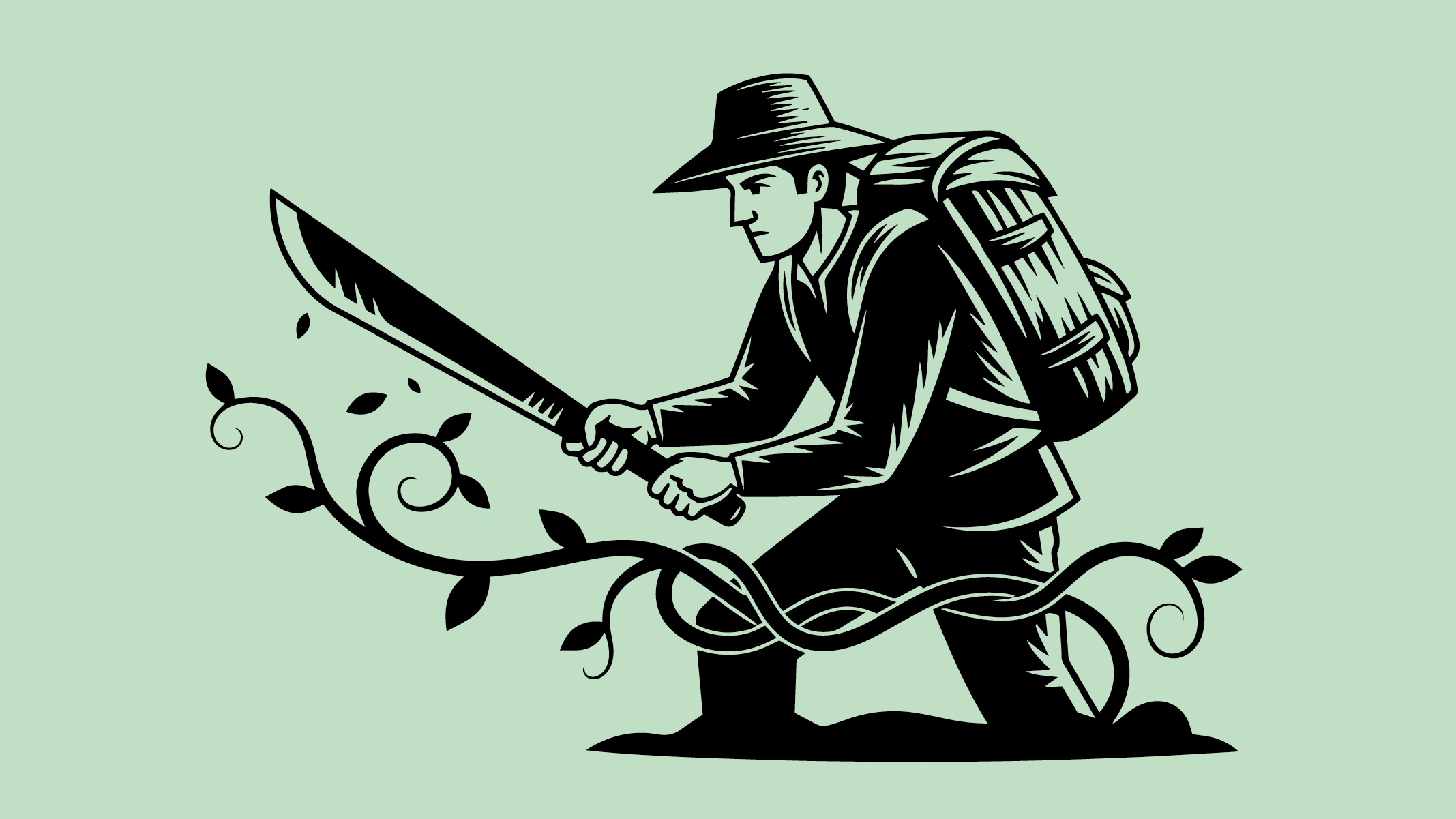 Mann mit Machete (Zeichnung)