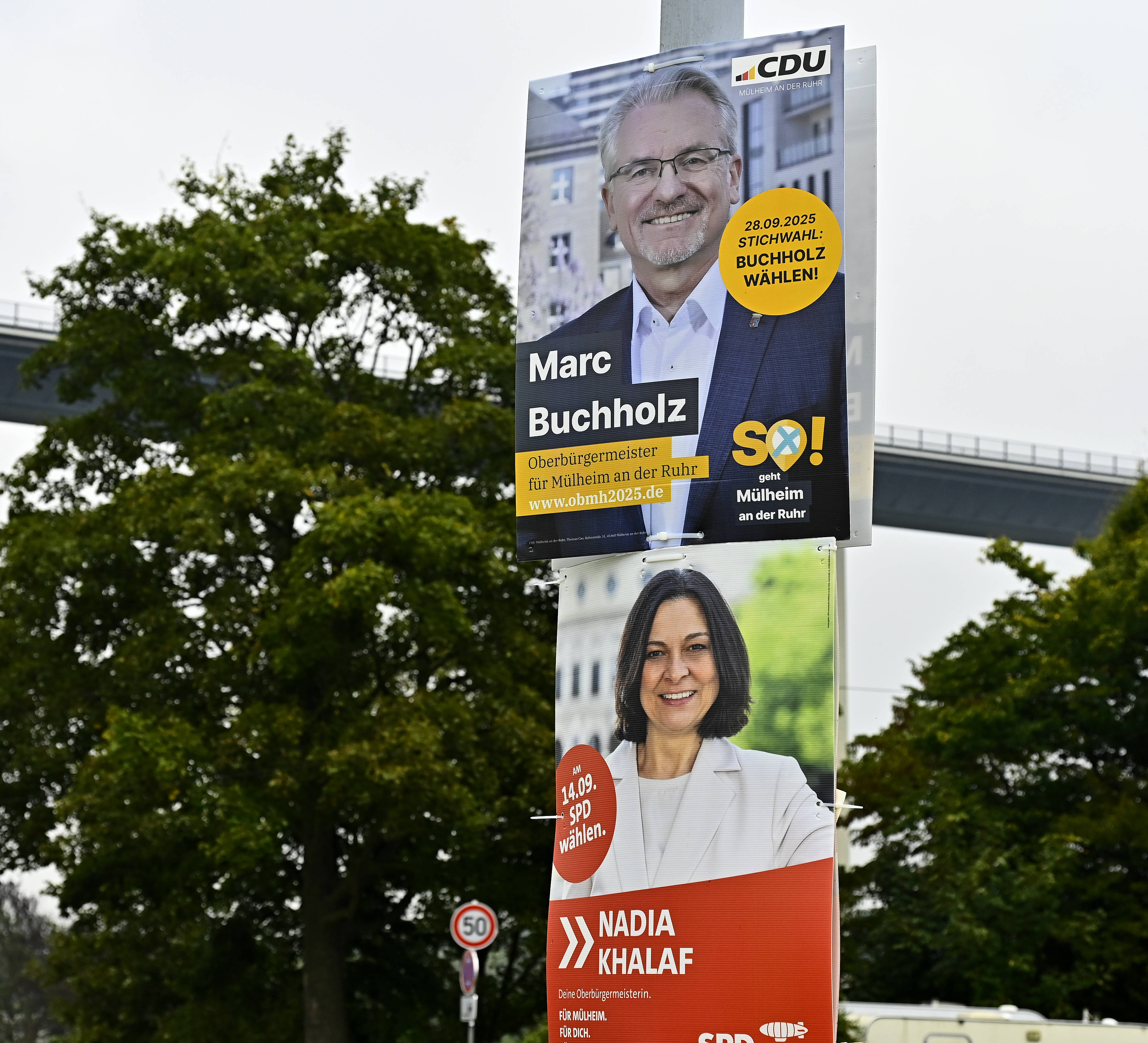 Wahlplakate in Mülheim an der Ruhr