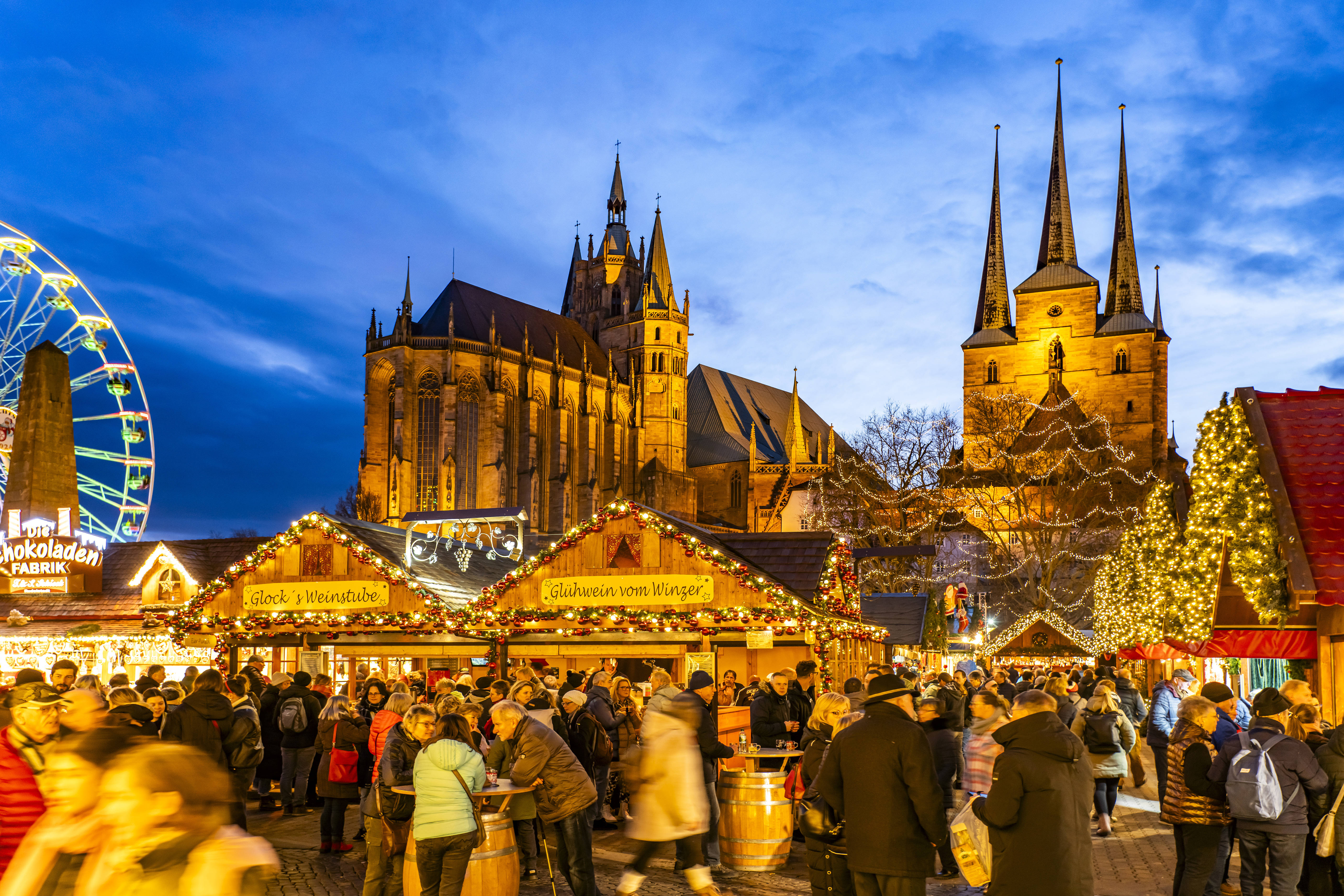 Weihnachtsmarkt auf dem Erfurter Domplatz