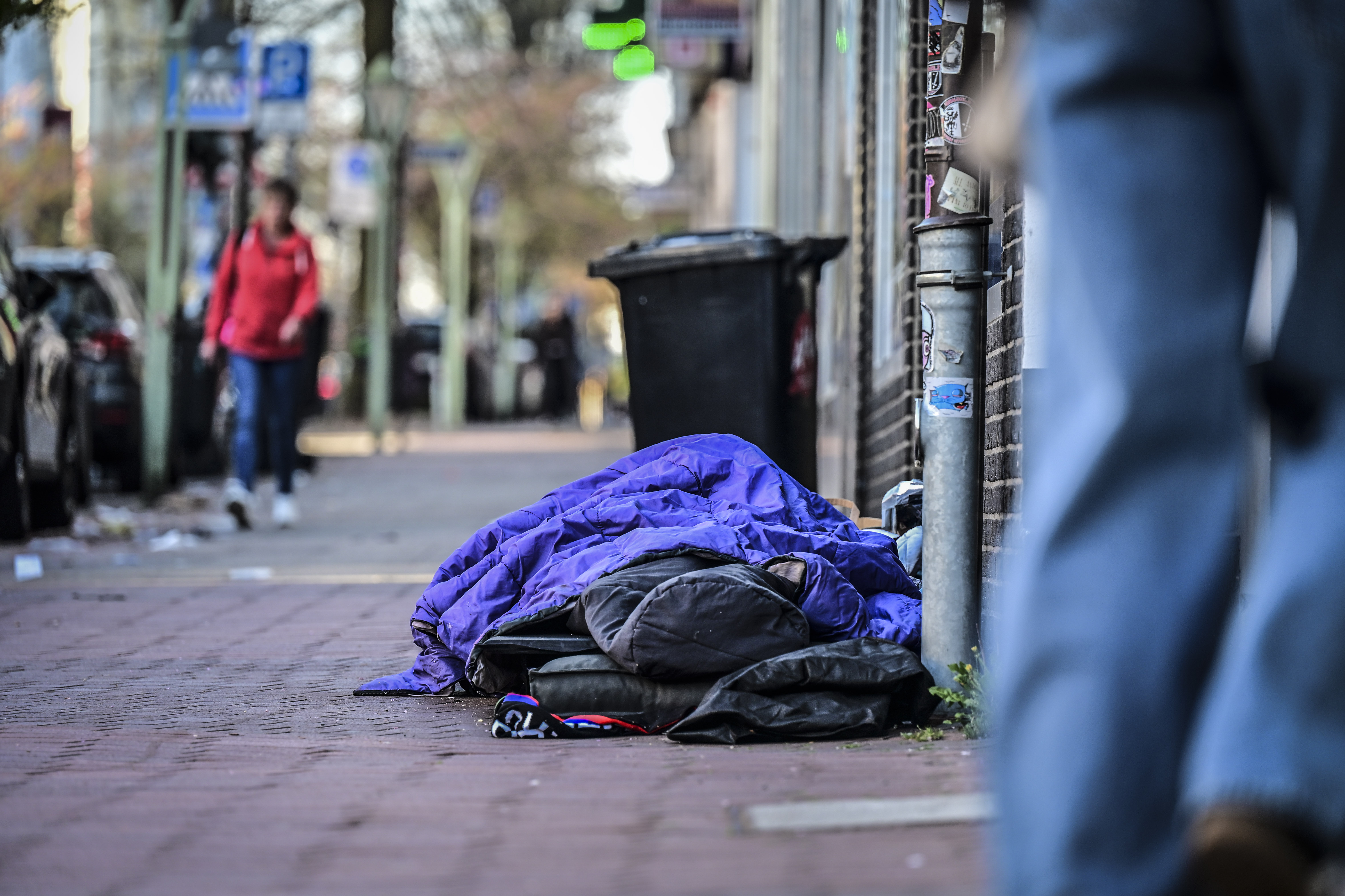 Obdachloser auf der Strasse